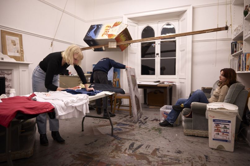 Students working in the Art Rooms