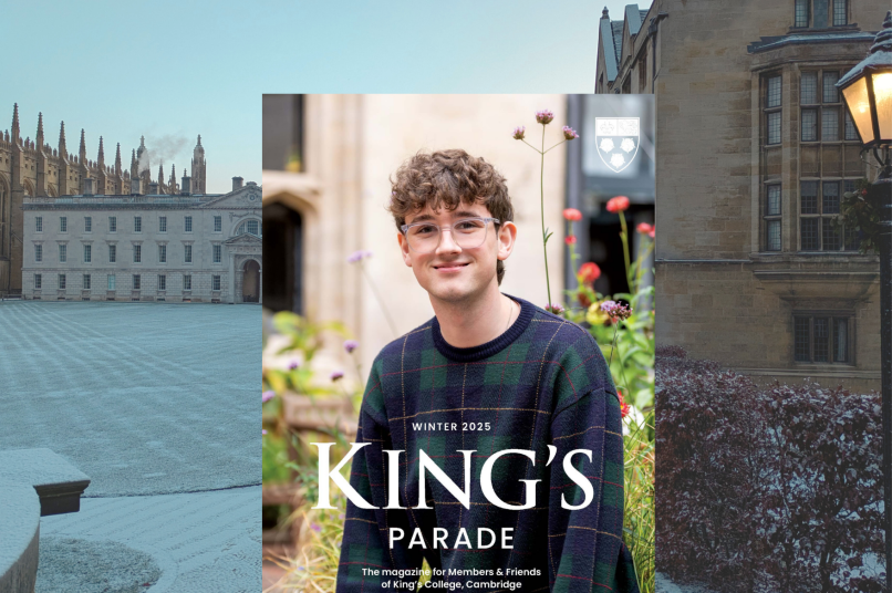 Copy of magazine held on the bridge