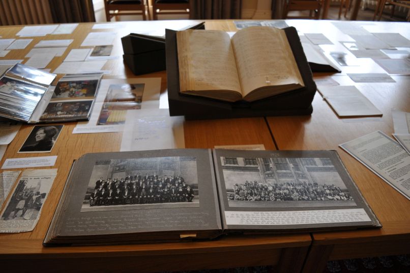 Archives exhibition curated for an anniversary reunion