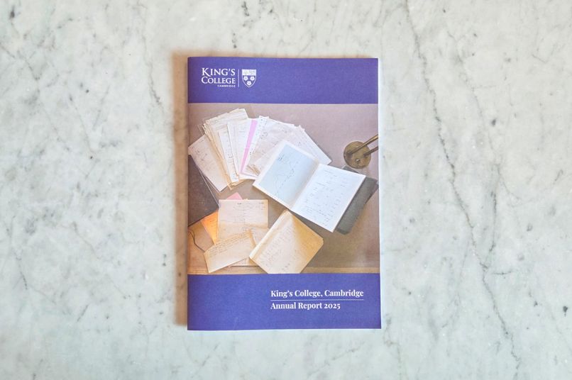 Annual Report 2025 on marble surface 