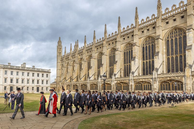 Procession of graduating students