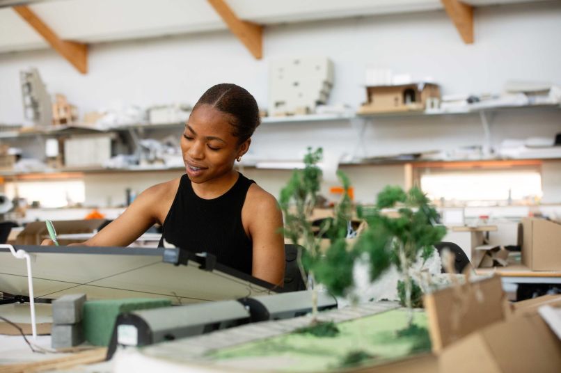 Student in architecture department