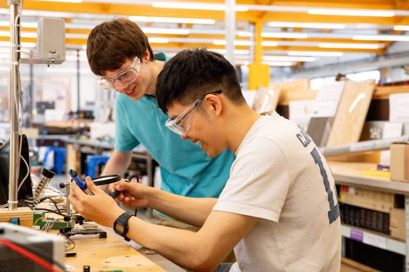 Students working on a project