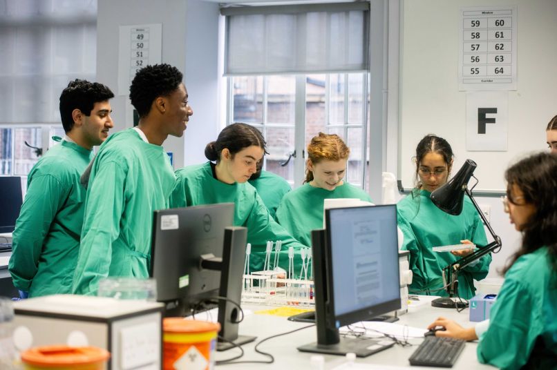 Students at a live practical