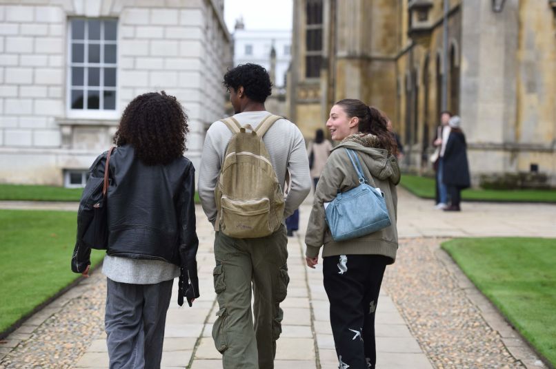 Students walking in King's