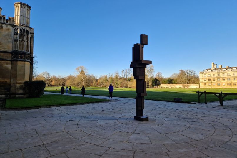 true for alan turing sculpture made of steel blocks