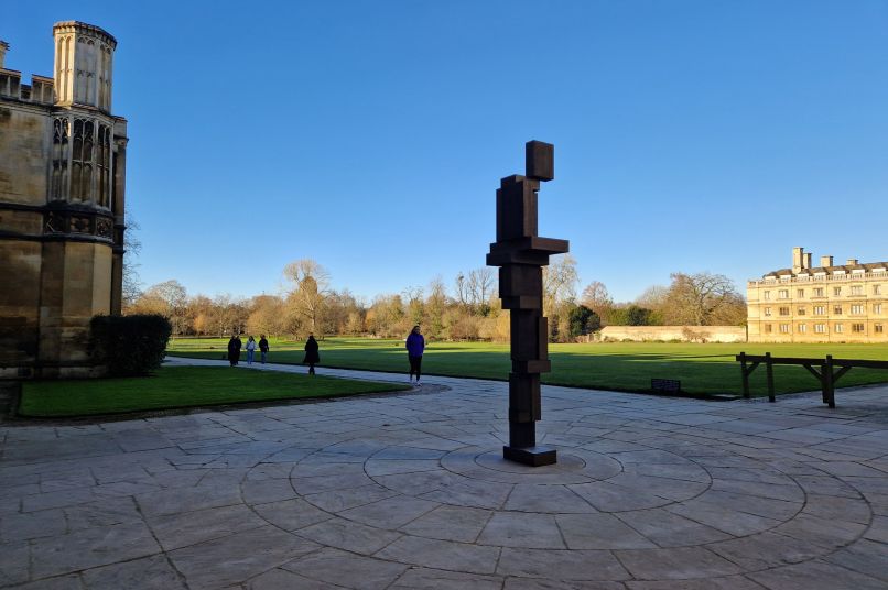 true for alan turing sculpture made of steel blocks