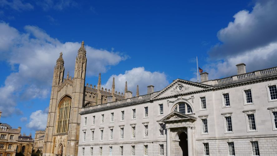 Gibbs Building with flag at half mast