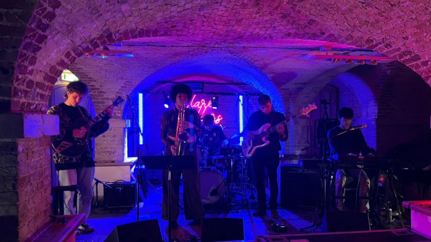 Student band on stage