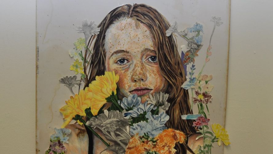 Rylands painting with flowers