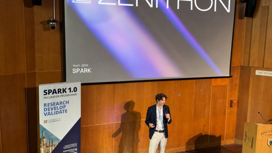Man presenting on stage
