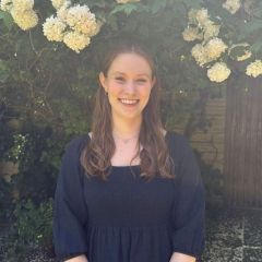 A woman with light brown hair