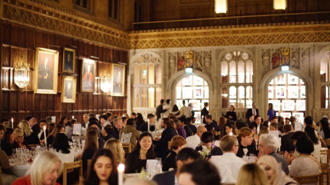 E-lab dinner in hall