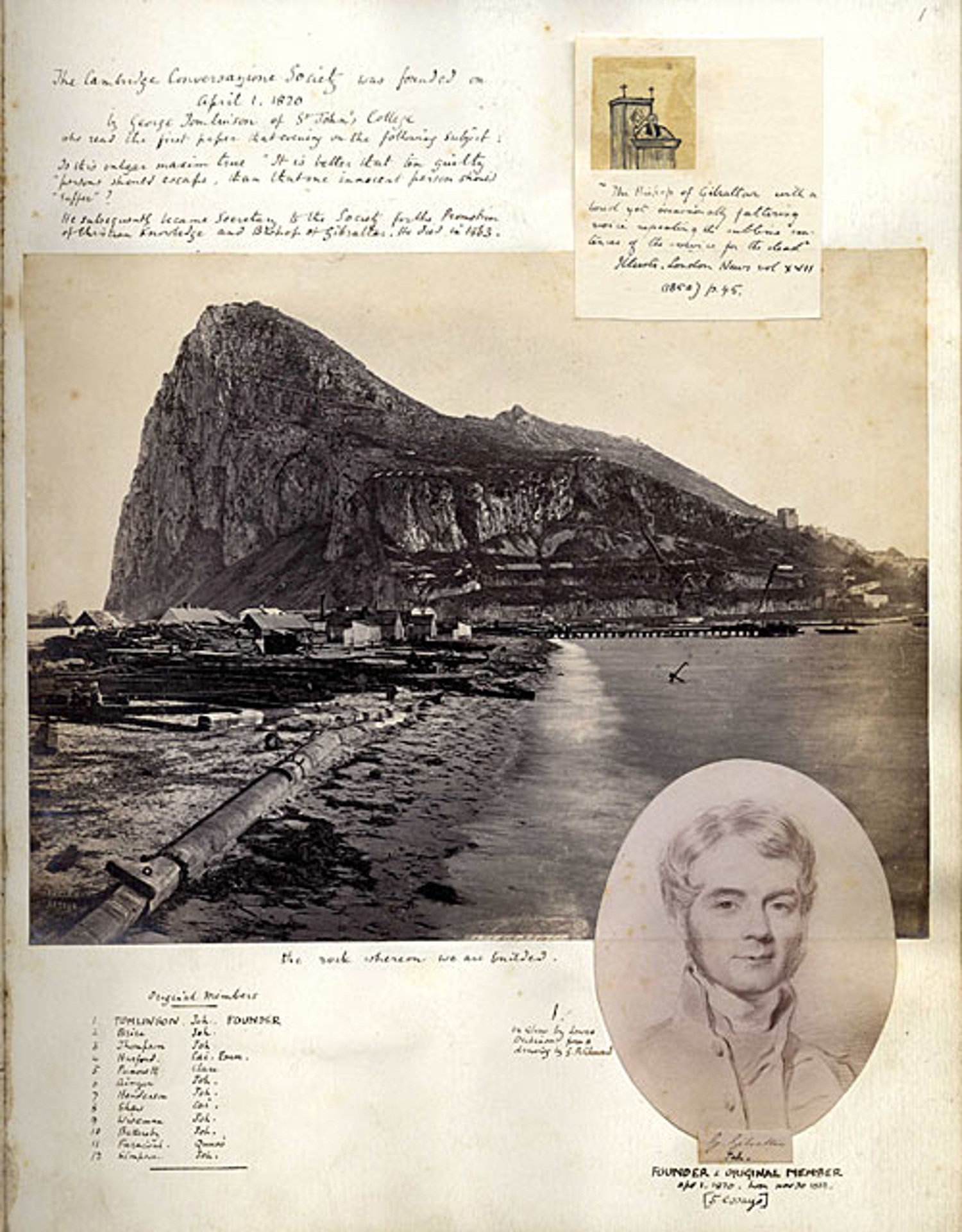 Front page of Apostles' photo album, c. 1820 (KCAS/39/4/1)