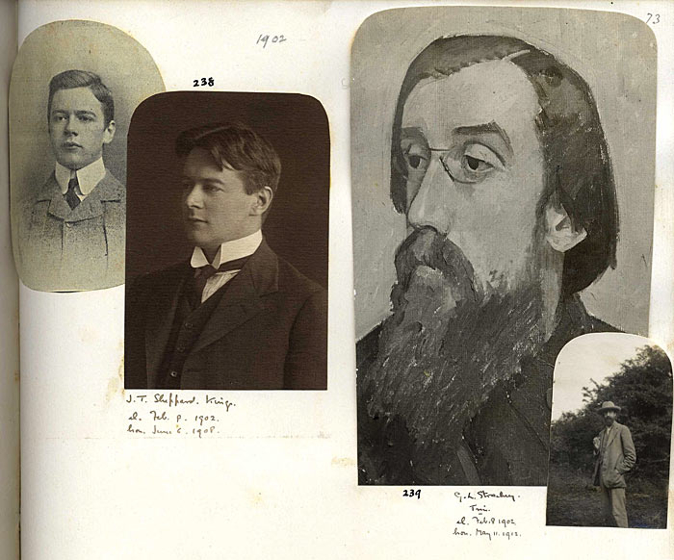 Lytton Strachey's entry in the Apostles' album, 1902 (KCAS/39/4/1)