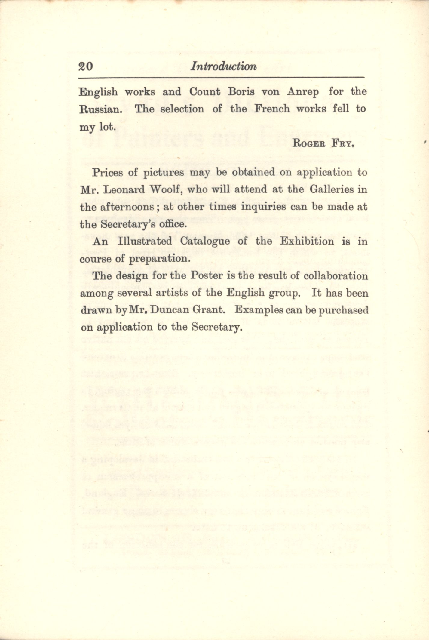 Second page of the Introduction to the ‘Second Post-Impressionist Exhibition’ catalogue. [JMK/PP/70/2]