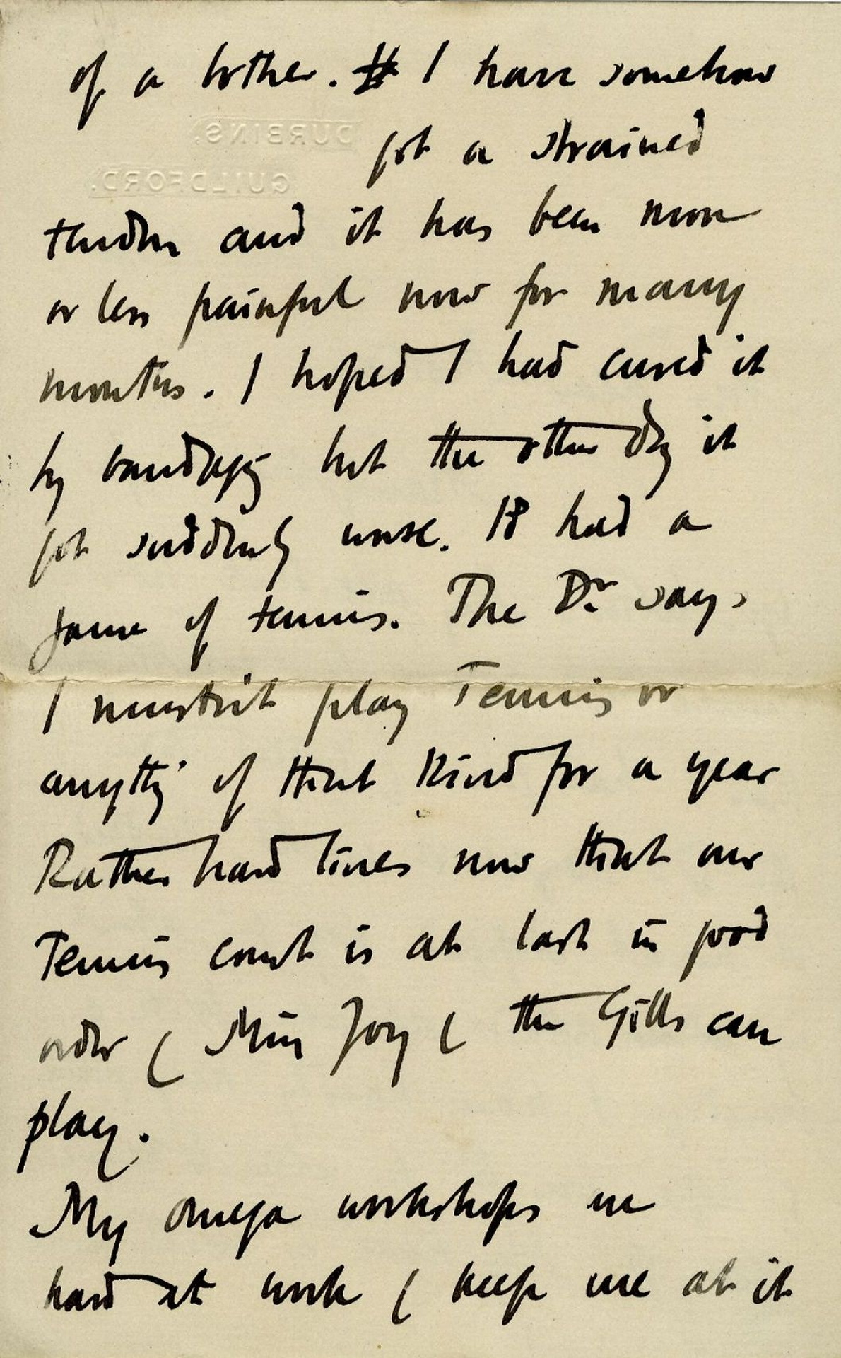 Second page of a letter from Roger Fry to his mother, 14 June 1913, concerning his hopes for the Omega Workshops and their influence on art in England. [REF/3/57/37]