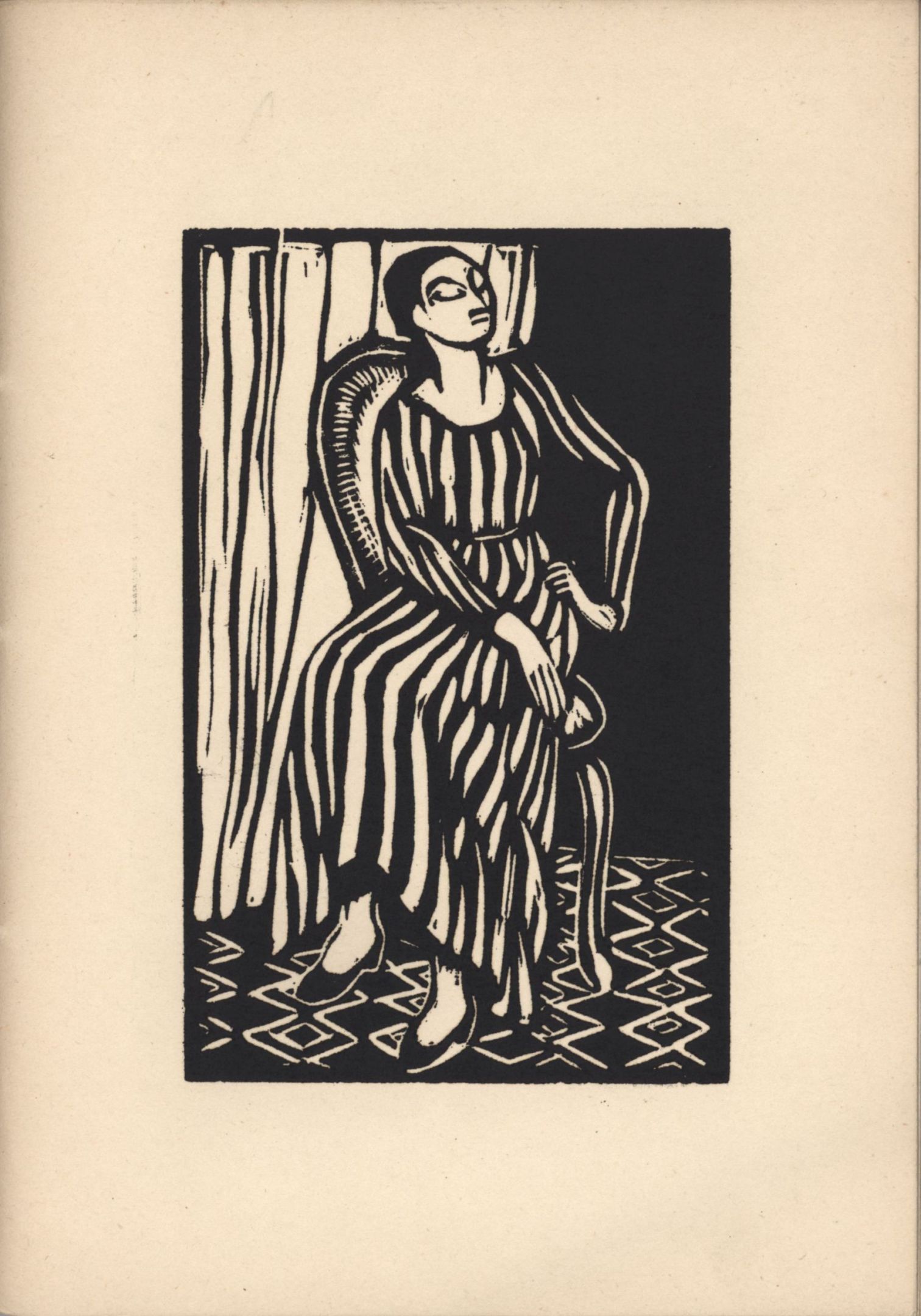 Second woodcut from Roger Fry’s 'Twelve Original Woodcuts'.
