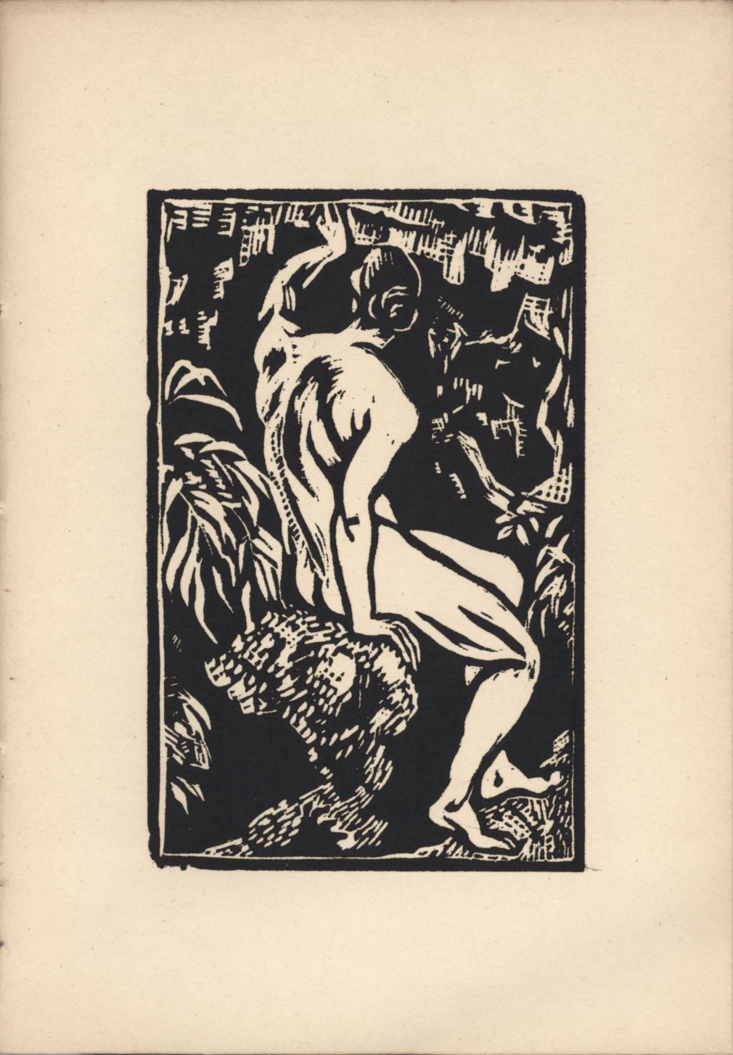 Fourth woodcut from Roger Fry’s 'Twelve Original Woodcuts'.