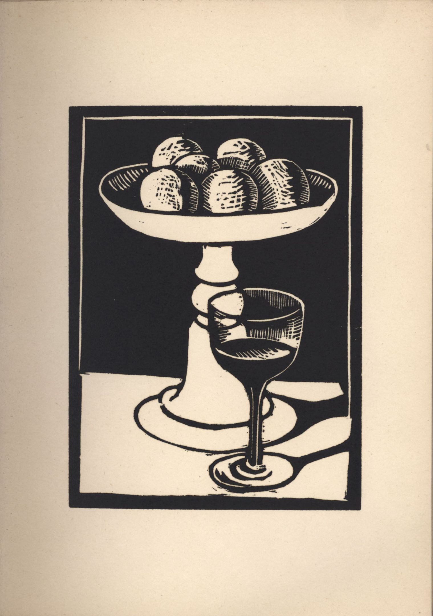 Eleventh woodcut from Roger Fry’s 'Twelve Original Woodcuts'.