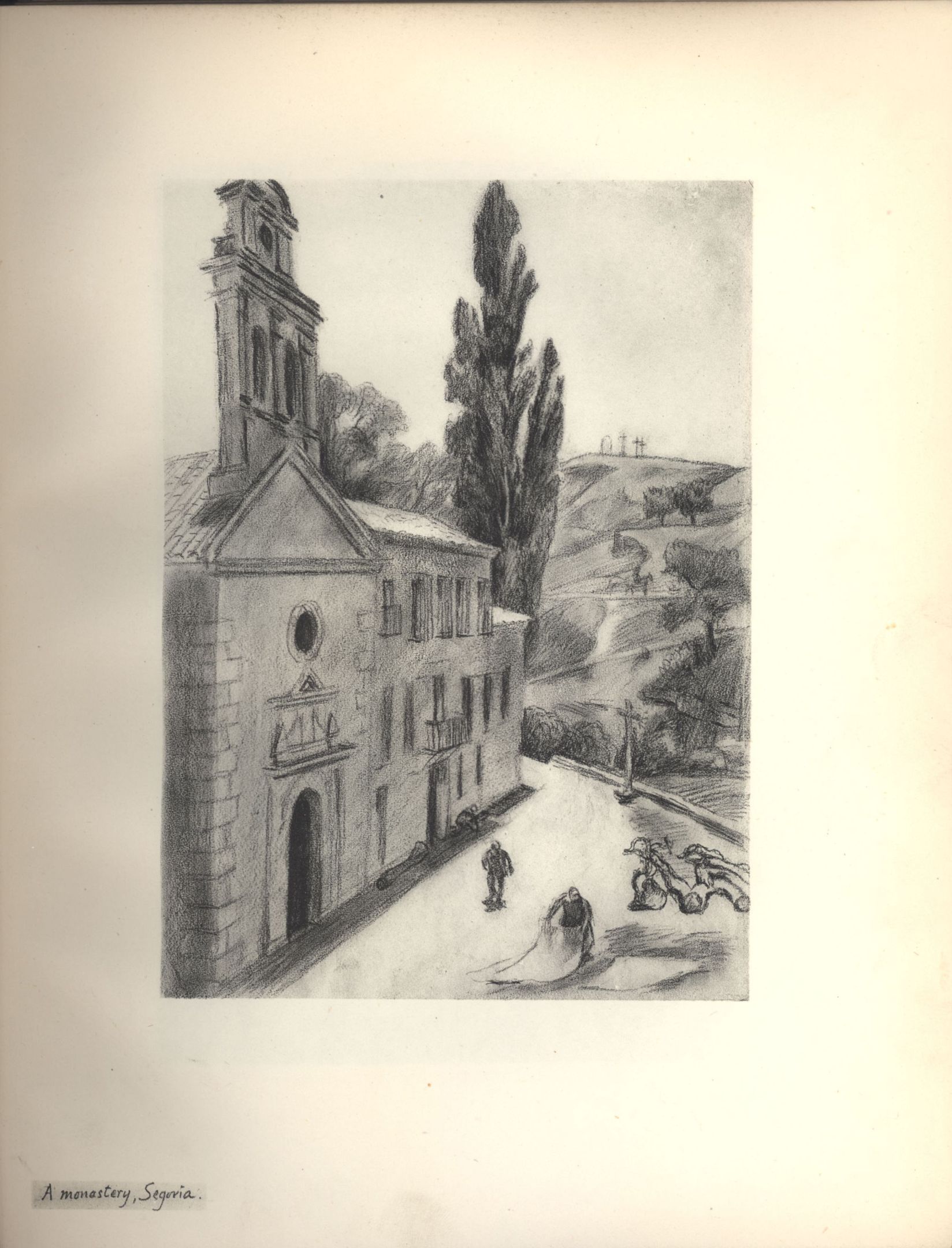 A Monastery, Segoria. Sketch from Roger Fry’s sketchbook, 1923, used in ‘A Sampler of Castile’.