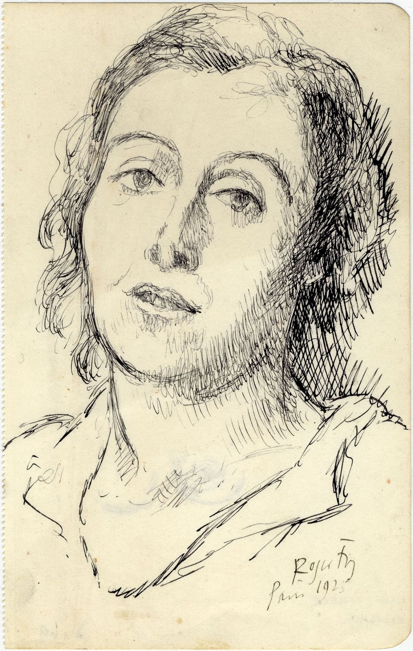 Sketch of Helen Anrep, drawn in Paris, 1925. [REF/4/8/14]
