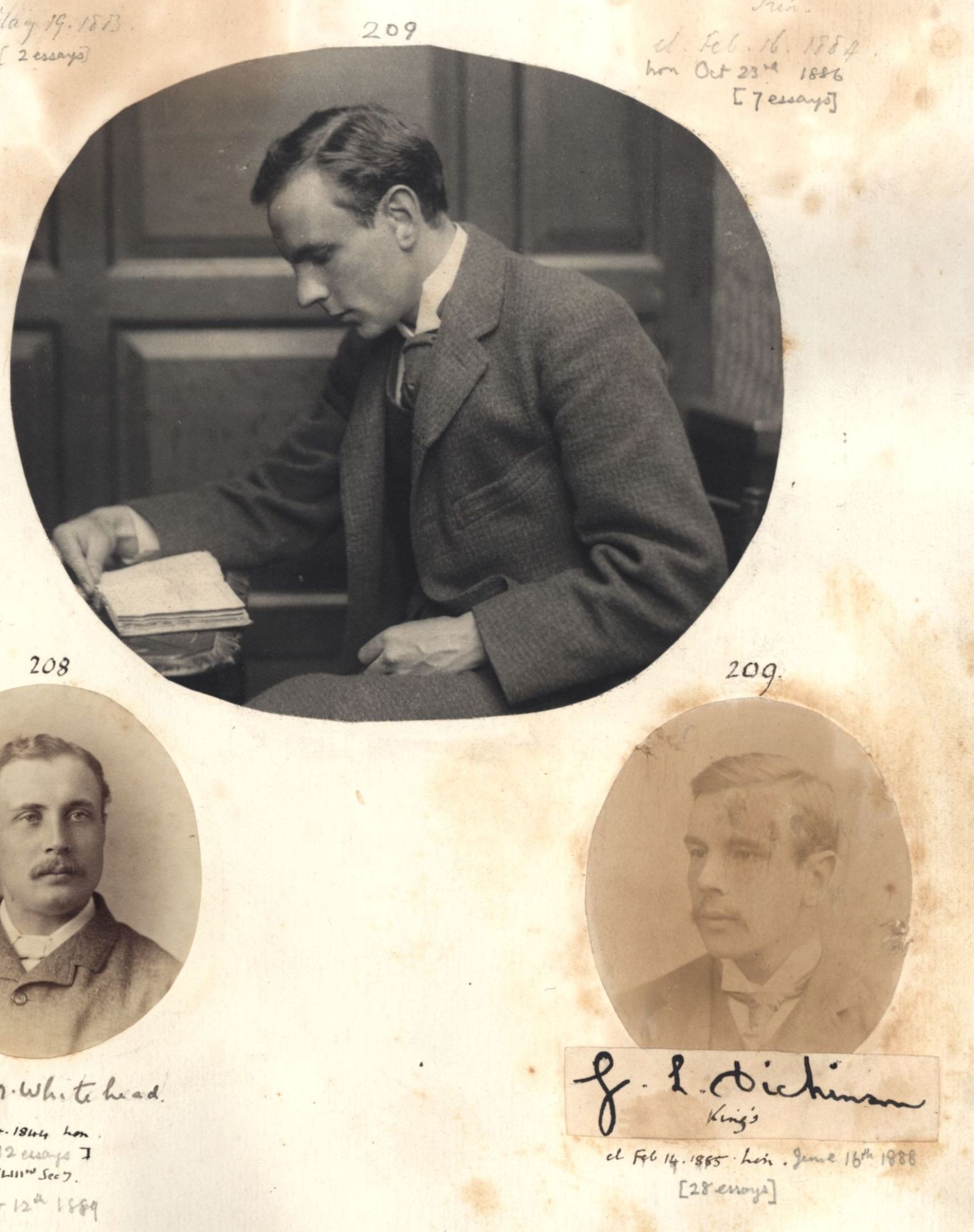 Dickinson, Goldsworthy Lowes. [KCAS/39/4/1, Apostles Photobook, p.65]