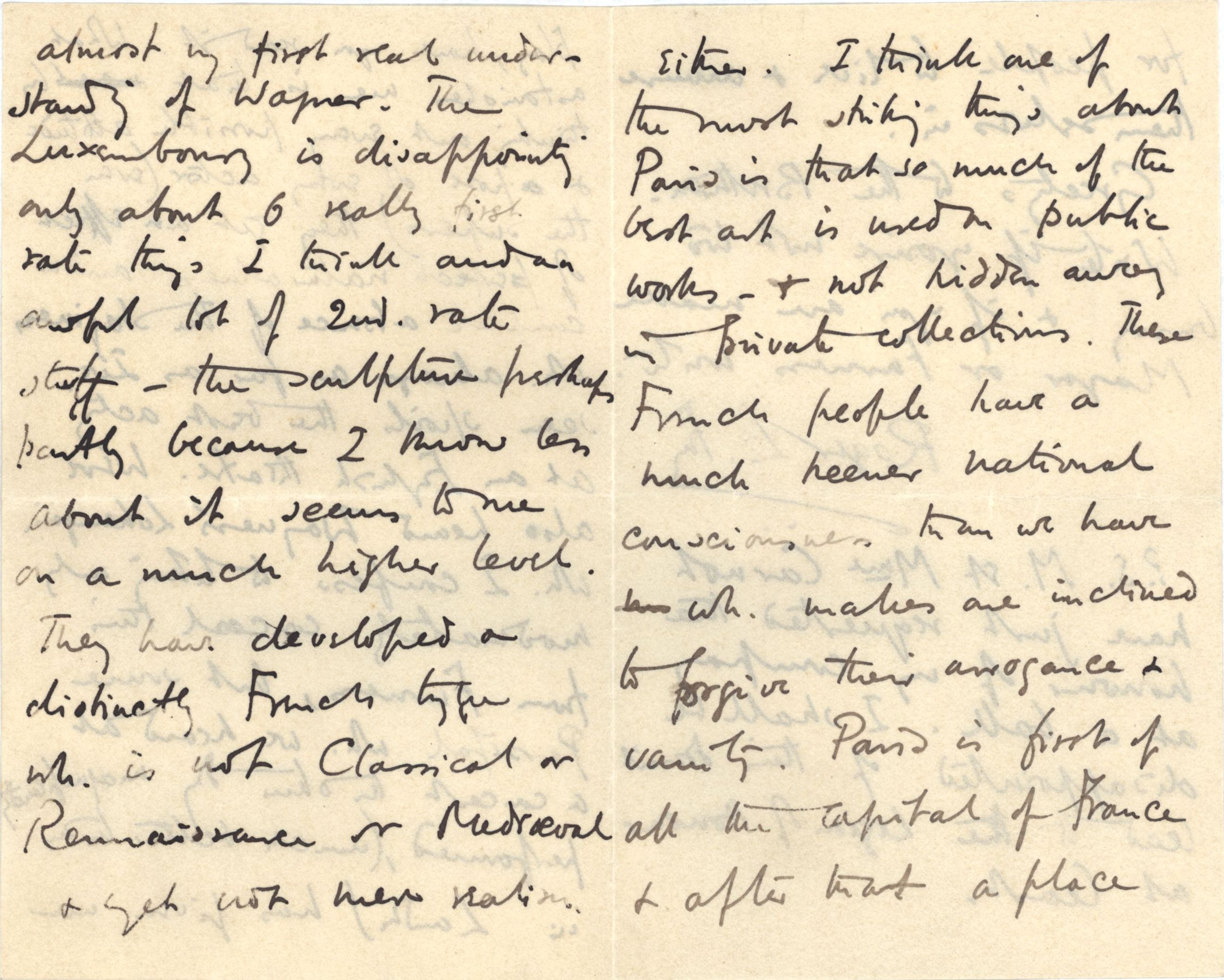 Letter from Roger Fry to Nathaniel Wedd, 21 February 1892, regarding Paris. [NW/2/27]