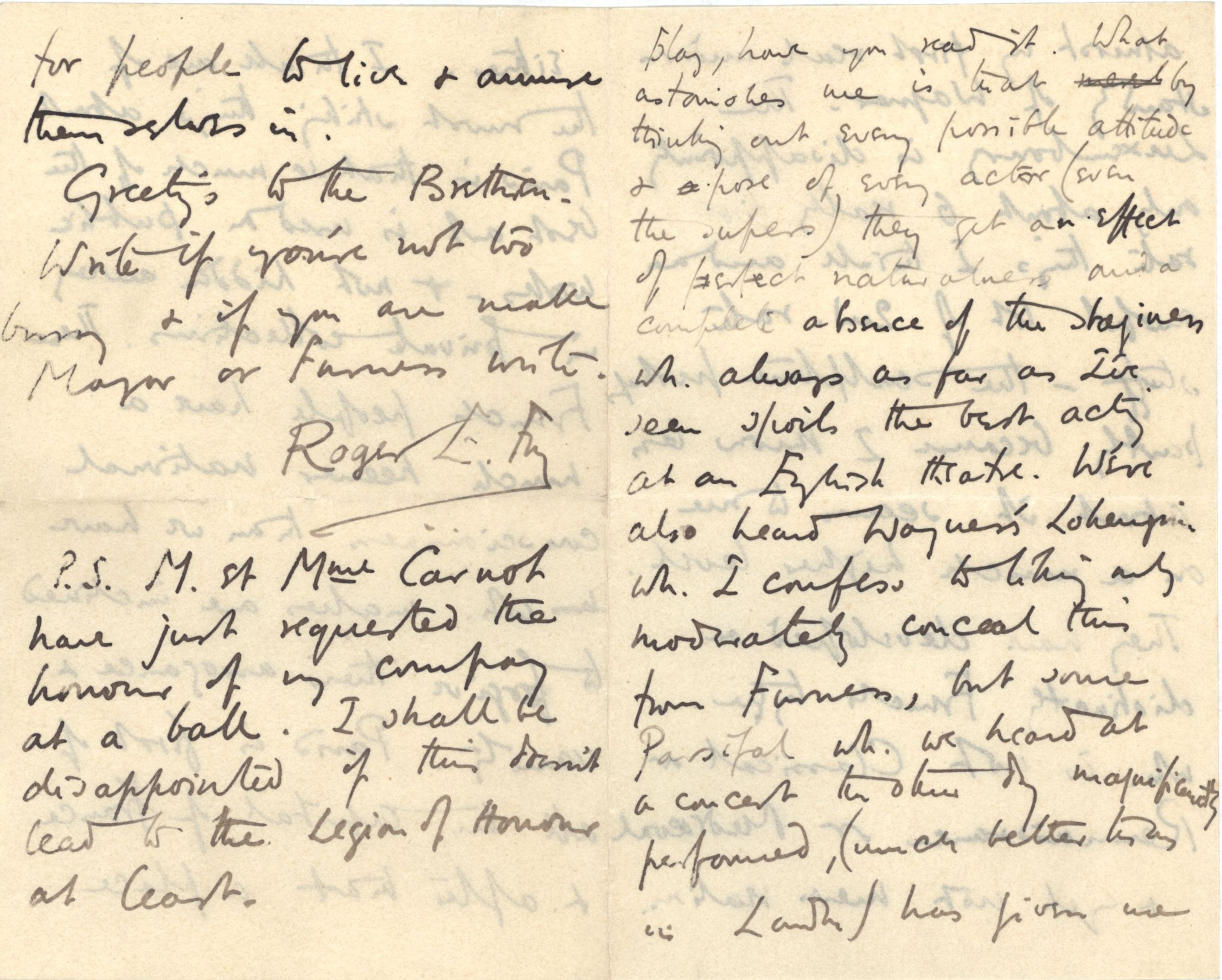 Letter from Roger Fry to Nathaniel Wedd, 21 February 1892, regarding Paris. [NW/2/27]