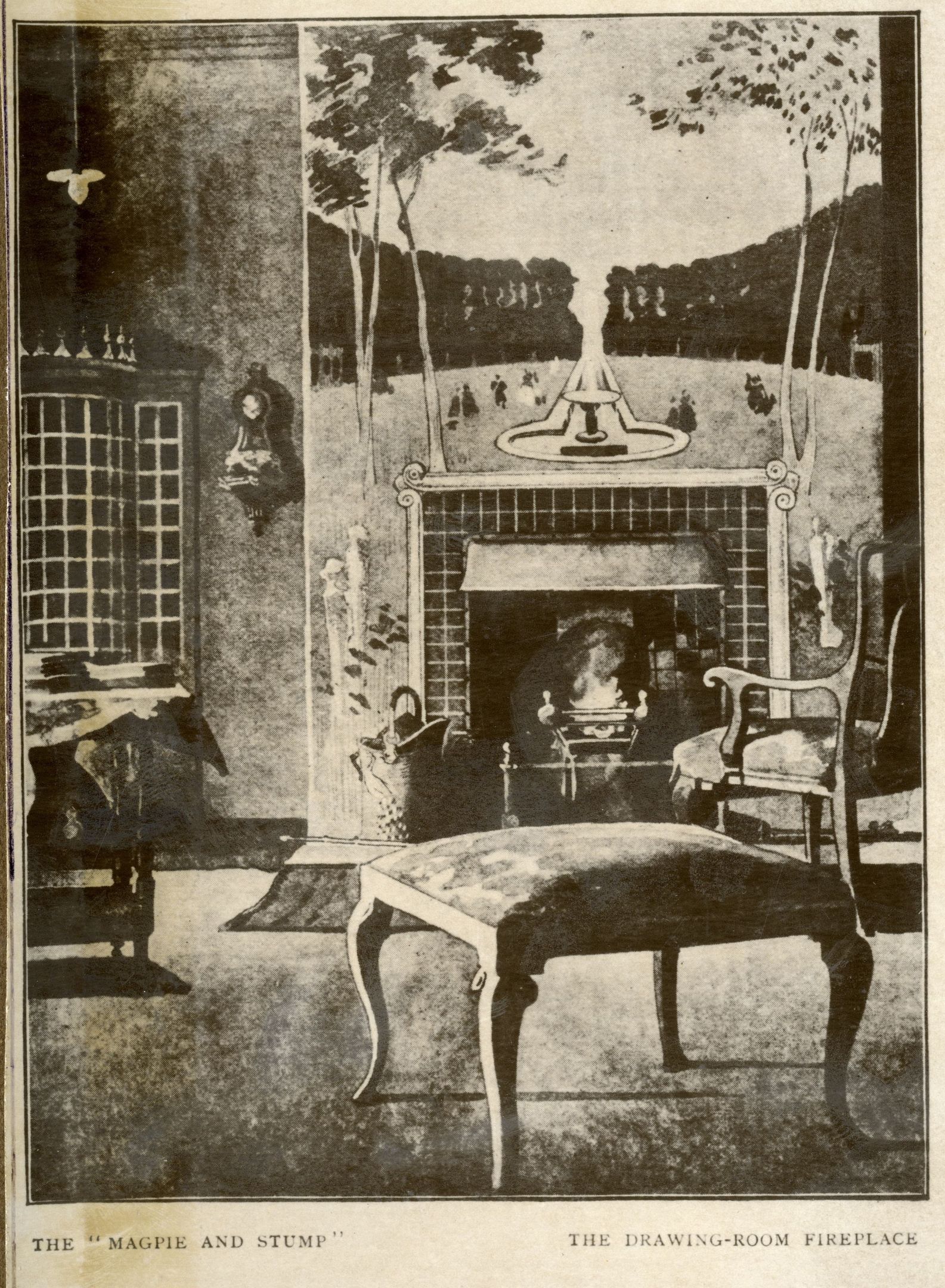 Roger Fry’s wall painting in Ashbee’s home, ‘Magpie and Stump’. [CRA/23]