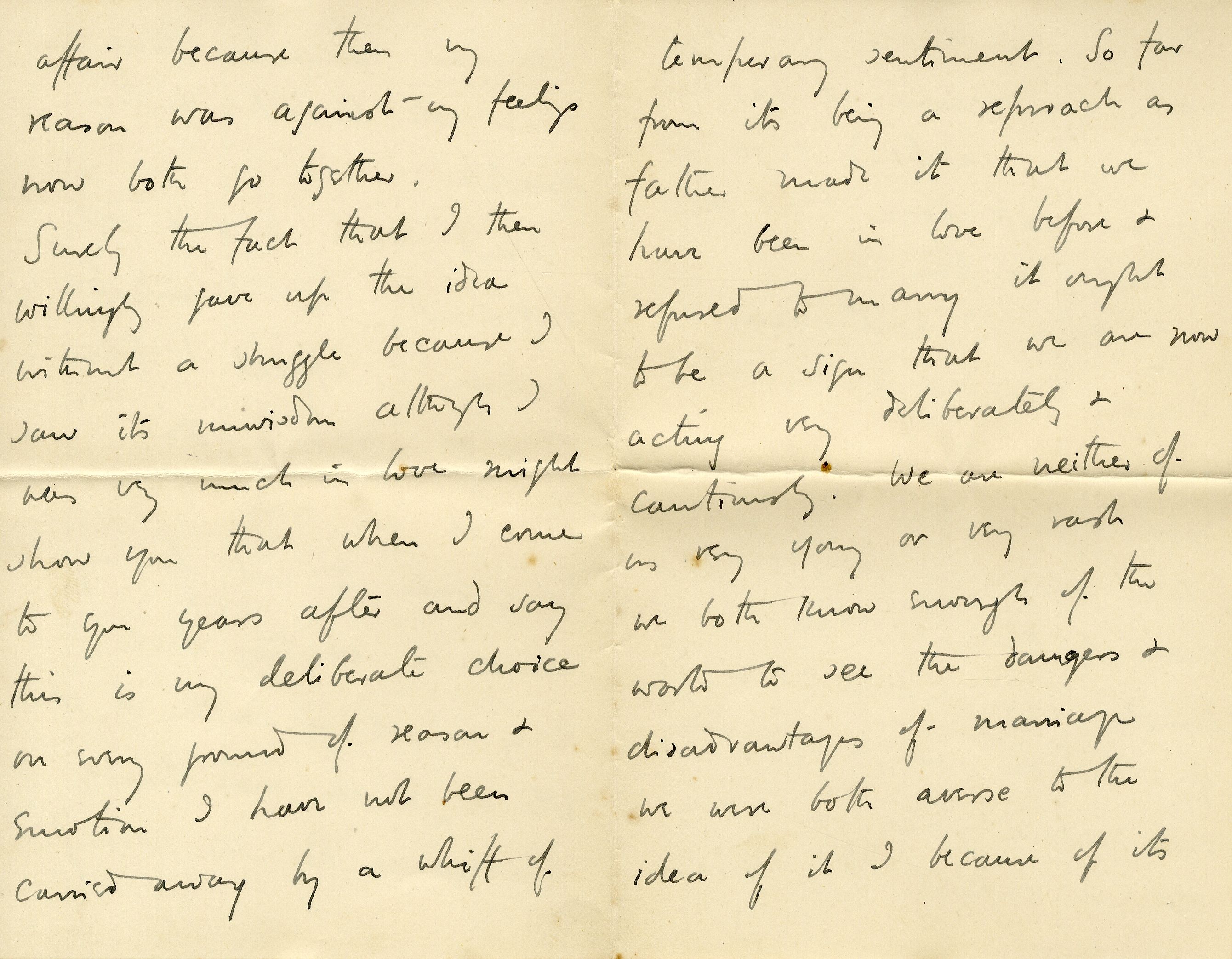 Letter from Roger Fry to his mother, 1896, concerning Helen Coombe. [REF/3/57/23]