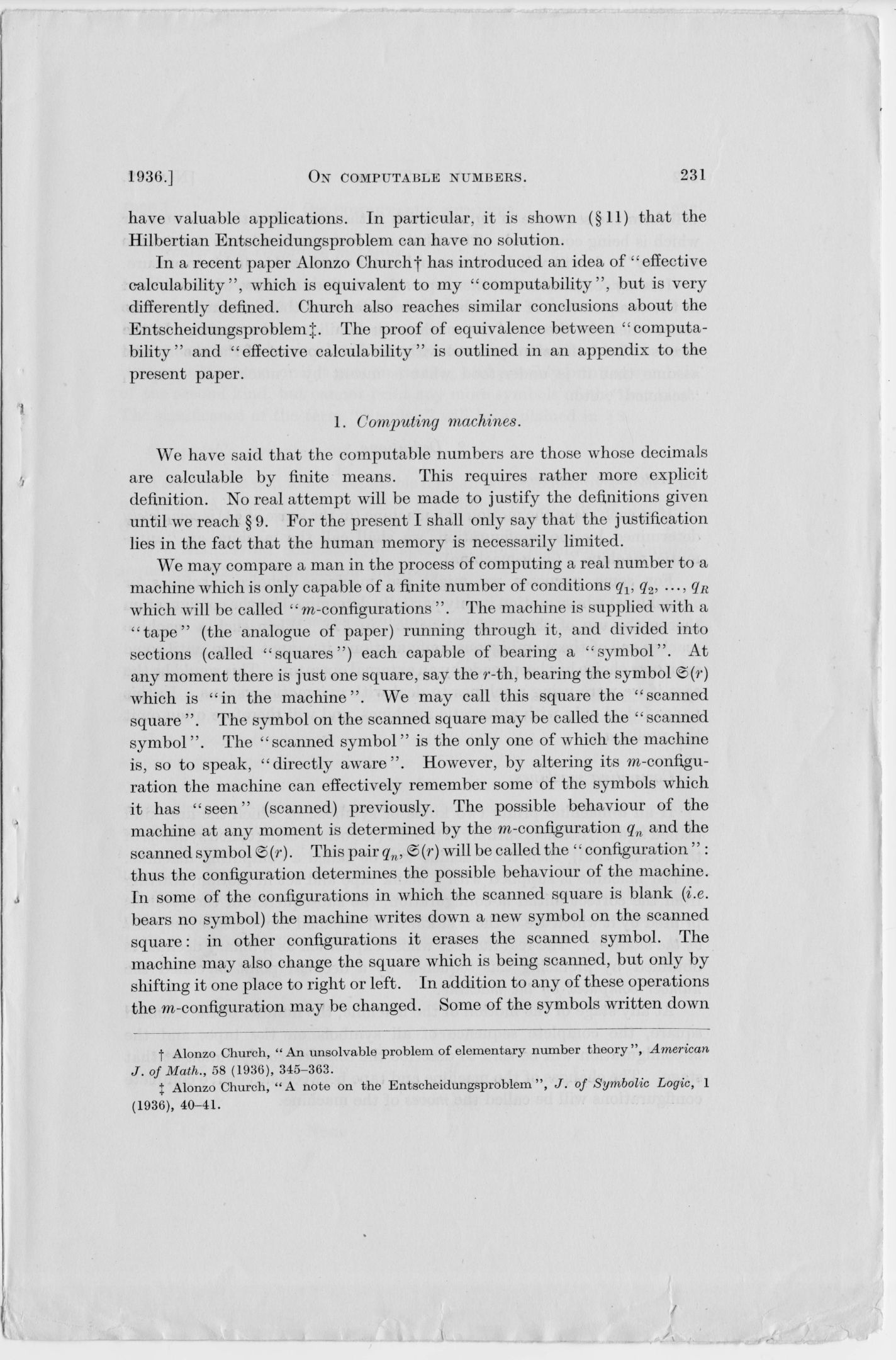 Second page of ‘On Computable Numbers’. [AMT/B/12]