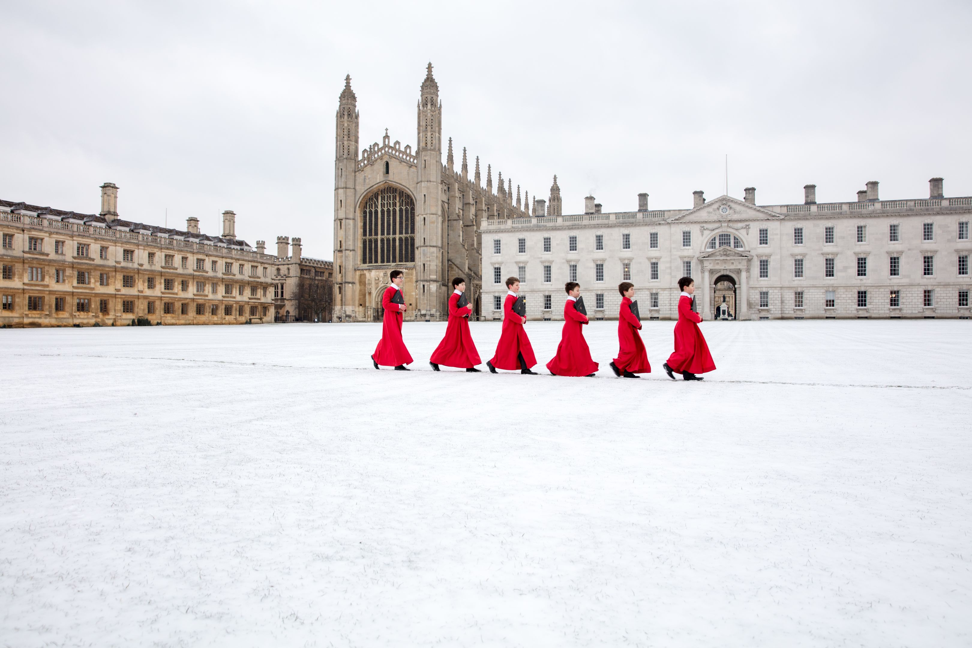 Choristers in the snow