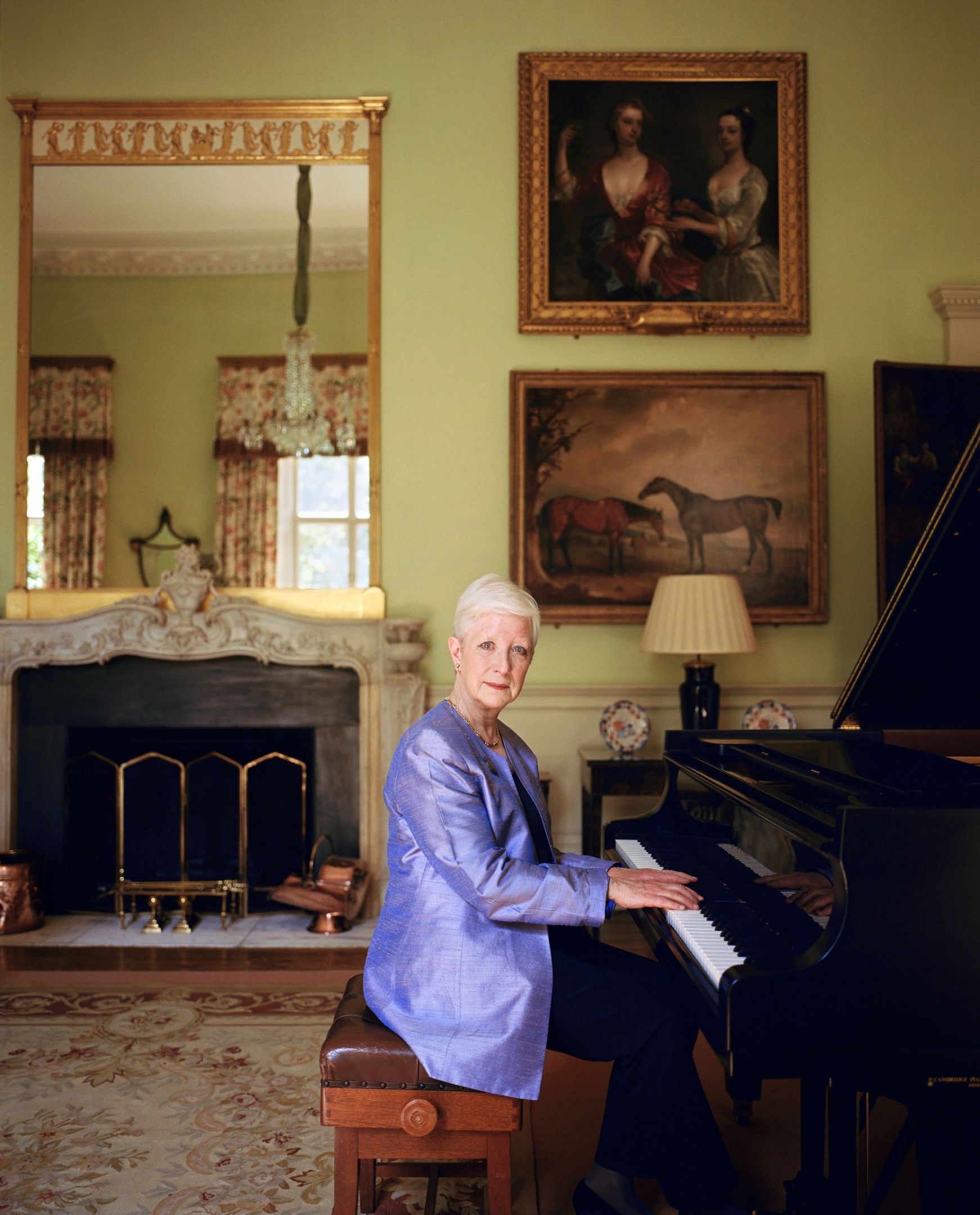 Susan Tomes playing piano in the provosts lodge