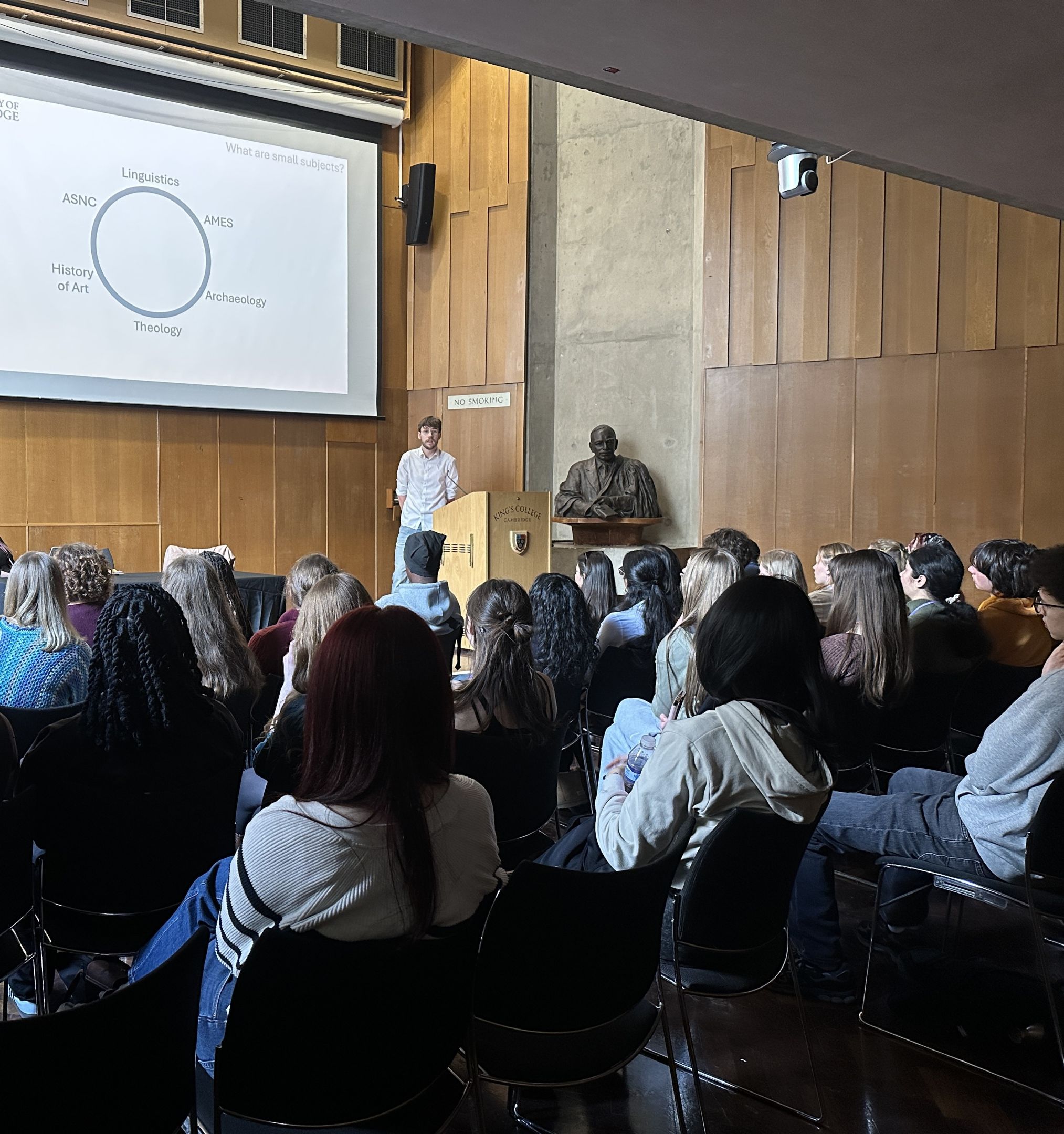 A lecturer delivering an academic session