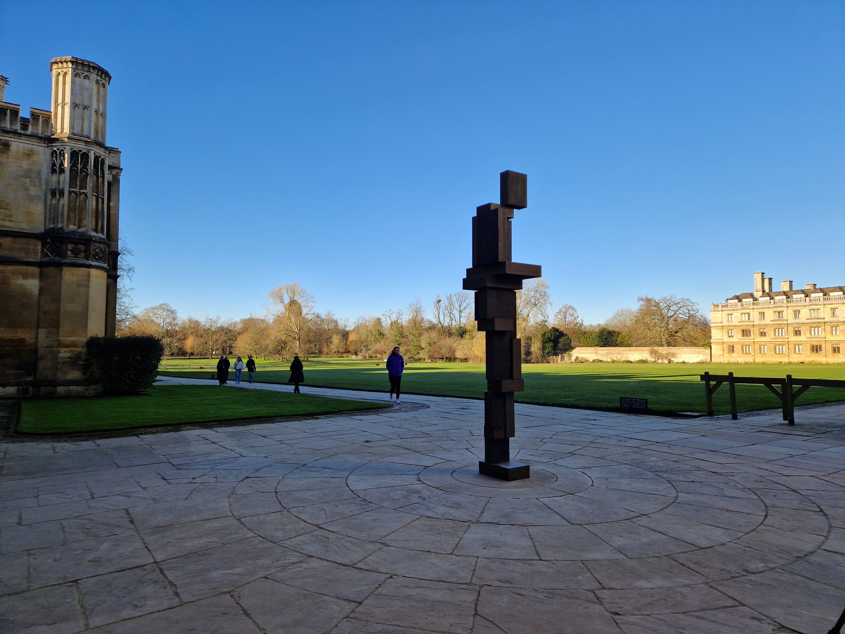 True for Alan Turing, by Sir Antony Gormley, at King's College, Cambridge